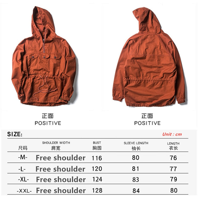 Unisex Washed-look Multi Pocket Hoodie Outdoor Recreation Cotton Jacket / Coat