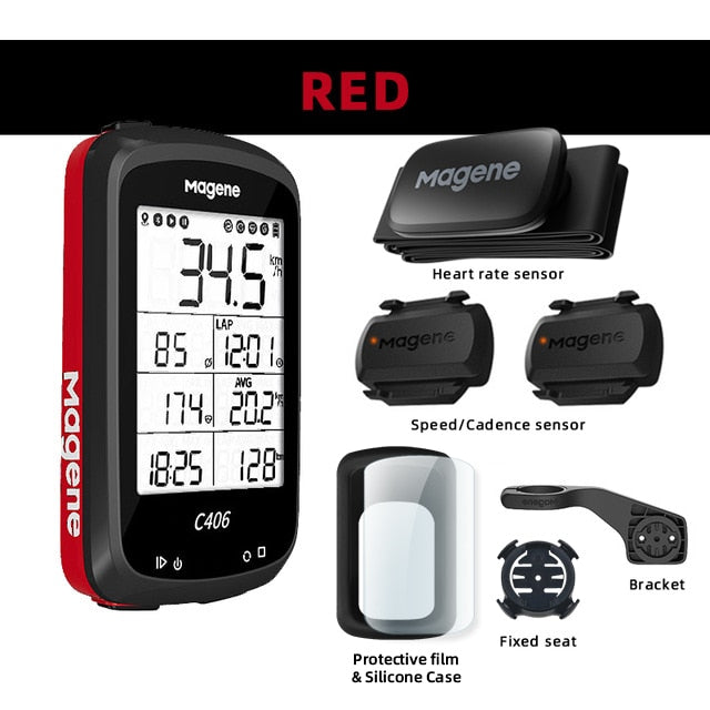 Magene C406 Smart  Bicycle / Cycling Data Map and Speedometer, Odometer, Stopwatch