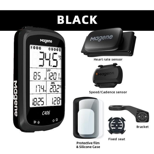 Magene C406 Smart  Bicycle / Cycling Data Map and Speedometer, Odometer, Stopwatch