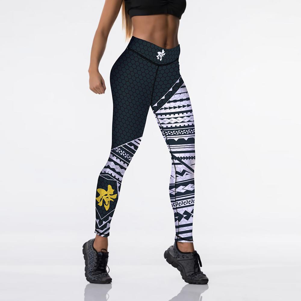 High Waist Elasticity Women Digital Printed Leggings - Push Up Strength