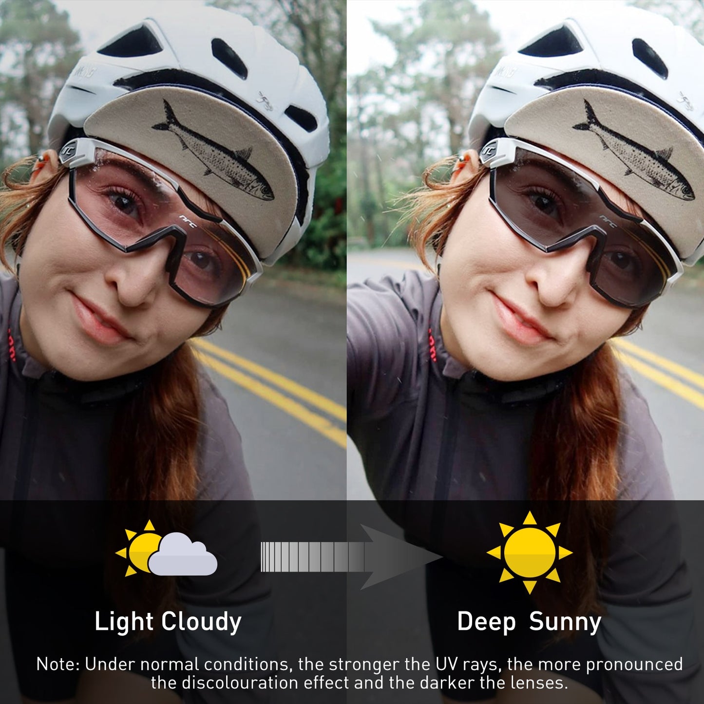 Trendy, NRC P-Ride Photochromic Cycling Sunglasses for Men & Women (Unisex)