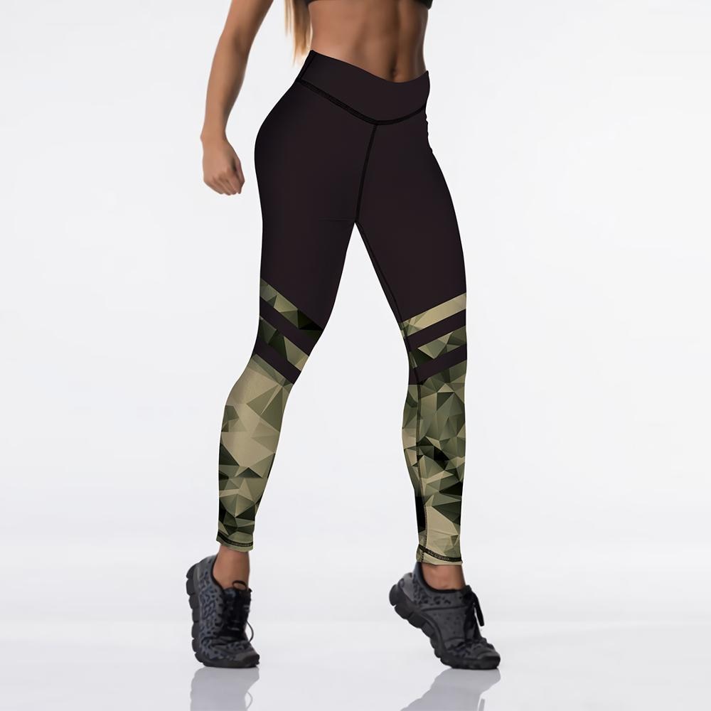High Waist Elasticity Women Digital Printed Leggings - Push Up Strength