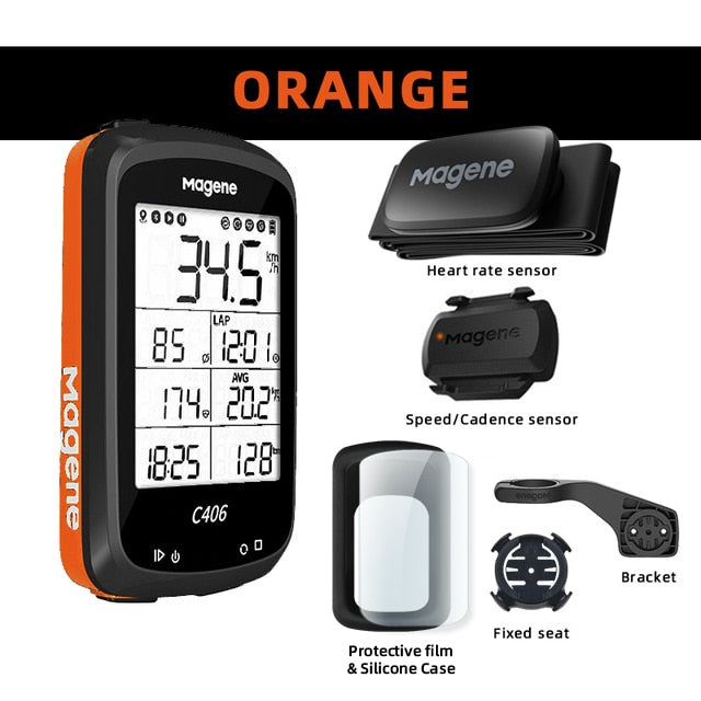 Magene C406 Smart  Bicycle / Cycling Data Map and Speedometer, Odometer, Stopwatch