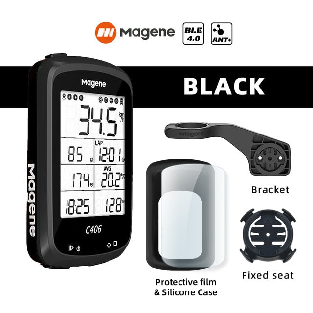 Magene C406 Smart  Bicycle / Cycling Data Map and Speedometer, Odometer, Stopwatch
