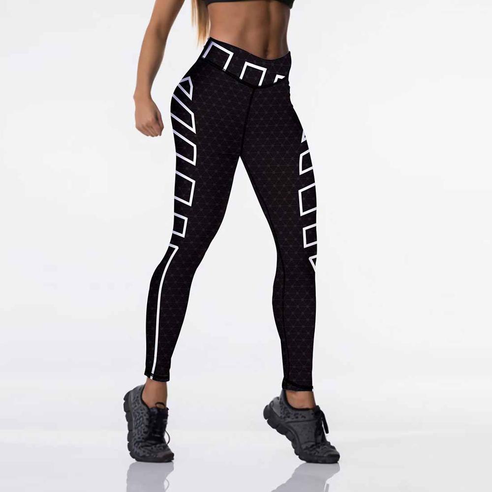 High Waist Elasticity Women Digital Printed Leggings - Push Up Strength