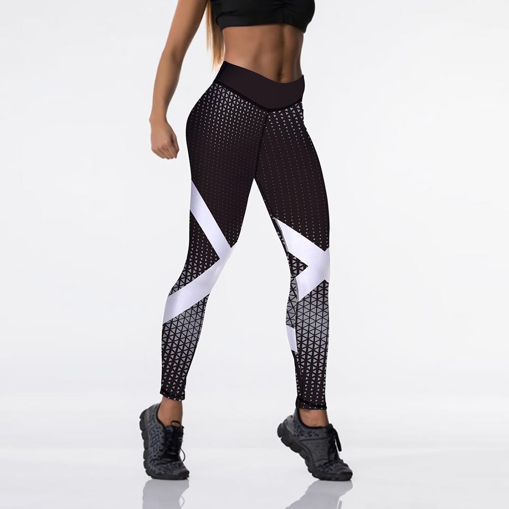 High Waist Elasticity Women Digital Printed Leggings - Push Up Strength