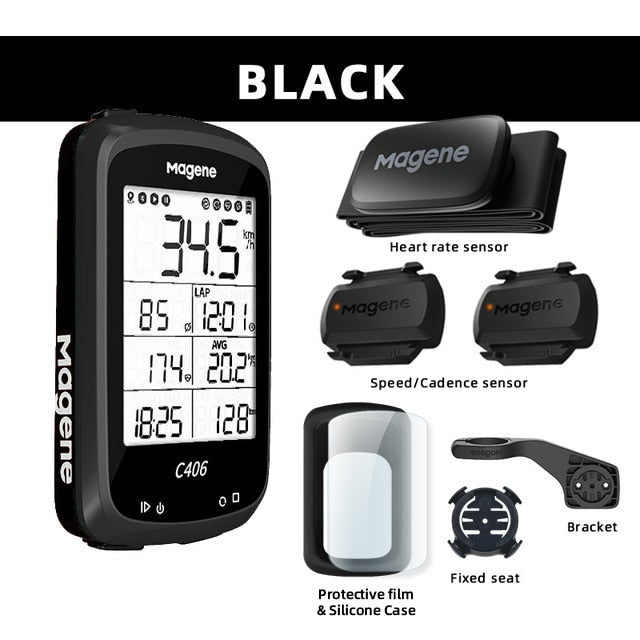 Magene C406 Smart  Bicycle / Cycling Data Map and Speedometer, Odometer, Stopwatch