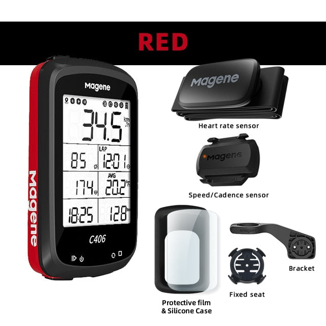 Magene C406 Smart  Bicycle / Cycling Data Map and Speedometer, Odometer, Stopwatch
