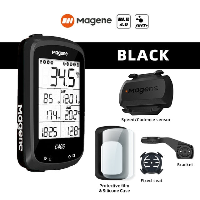 Magene C406 Smart  Bicycle / Cycling Data Map and Speedometer, Odometer, Stopwatch