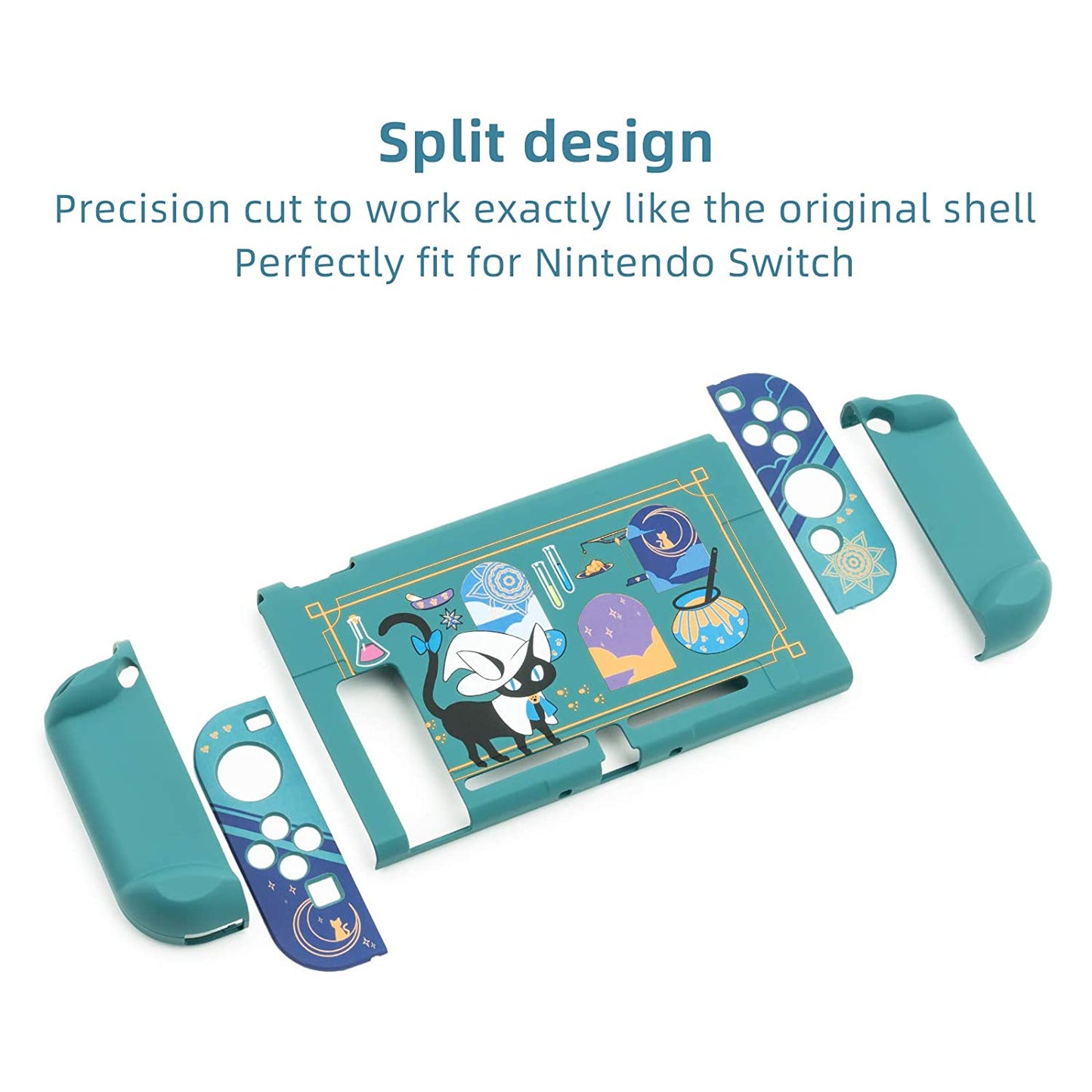 GeekShare Replacement / Cover Shell For Nintendo Switch - Alchemy Cat Cartoon Magic Potion