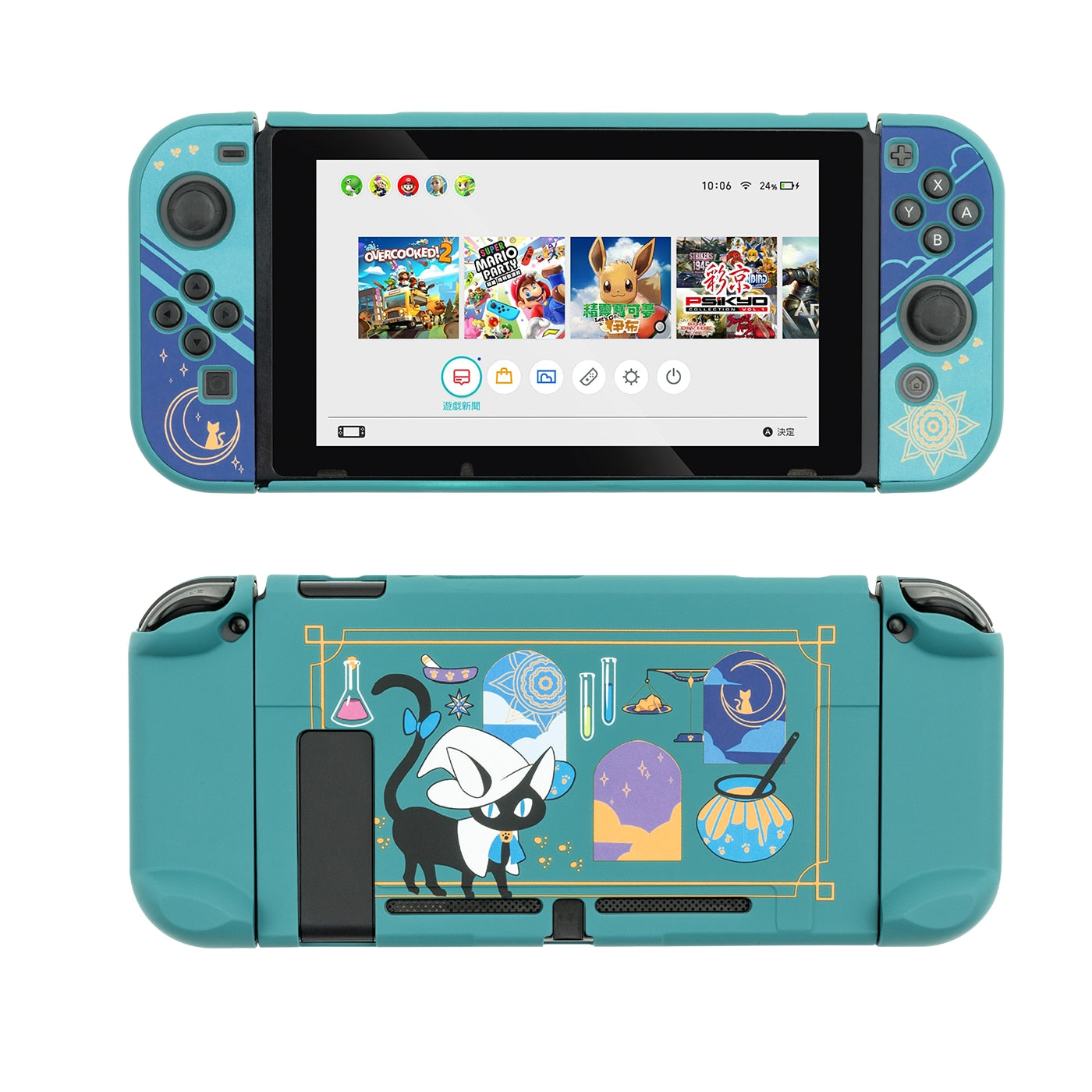 GeekShare Replacement / Cover Shell For Nintendo Switch - Alchemy Cat Cartoon Magic Potion