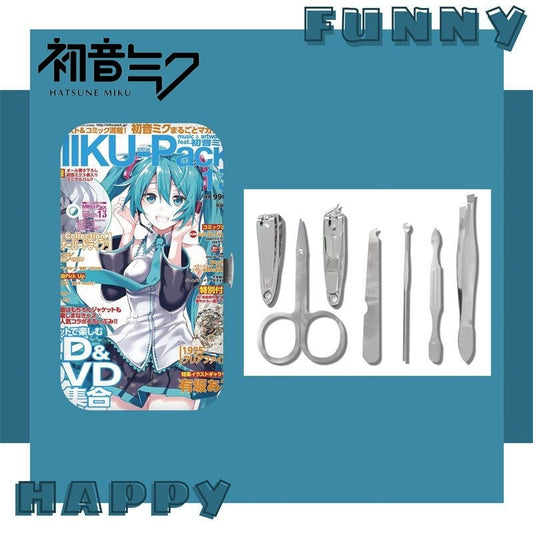 Hatsune Miku Anime Stainless Steel  Nail Clipper Set Scissors Manicure Manicure Tools